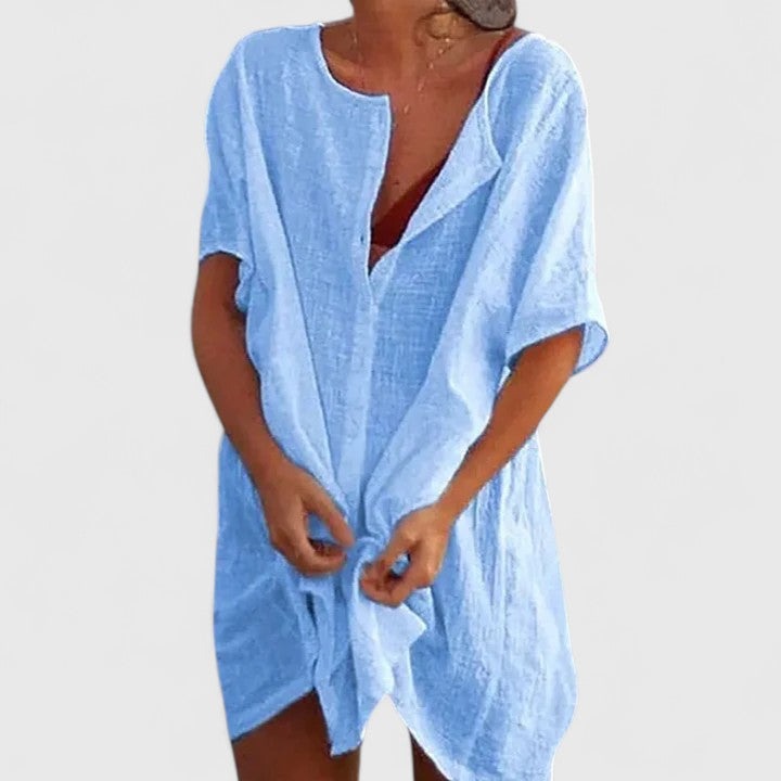 Beach Cover Up Dress - Blue