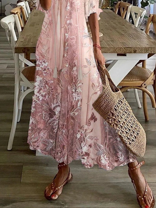 Boho Floral Maxi Dress