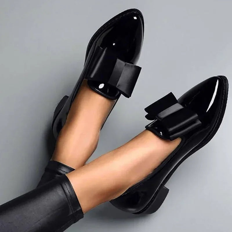 Bow Ballet Flats - Black
