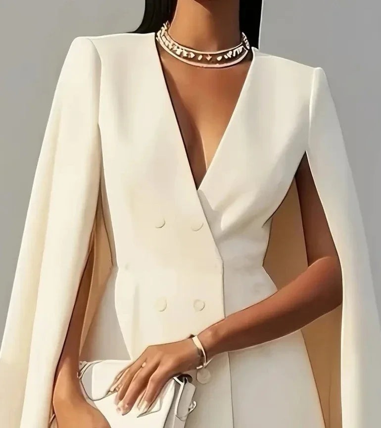 Cape Sleeve Blazer Dress