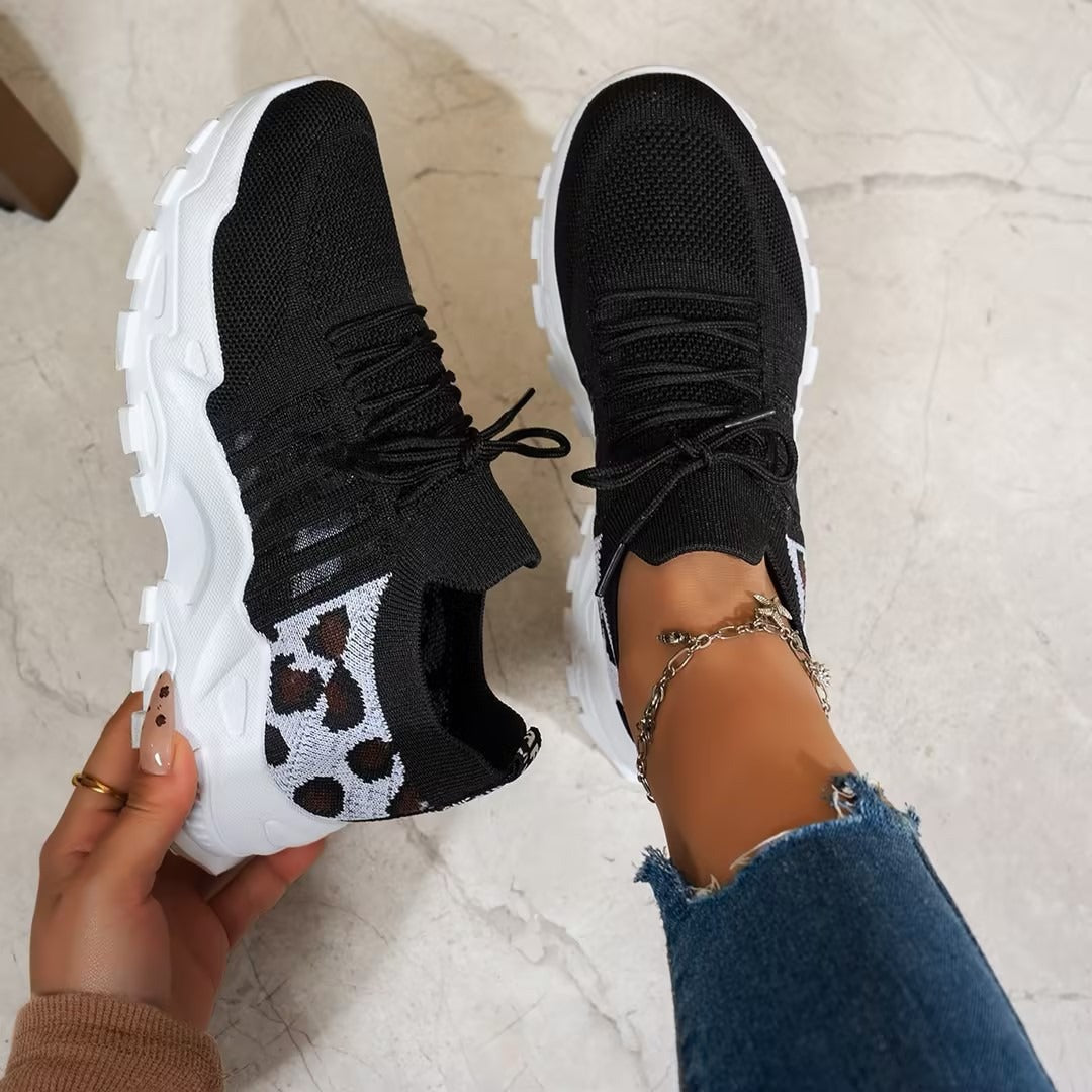 Chunky Platform Sneakers - Black/White