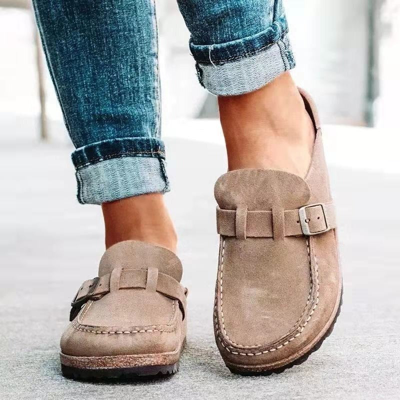 Chunky Suede Loafers - Beige
