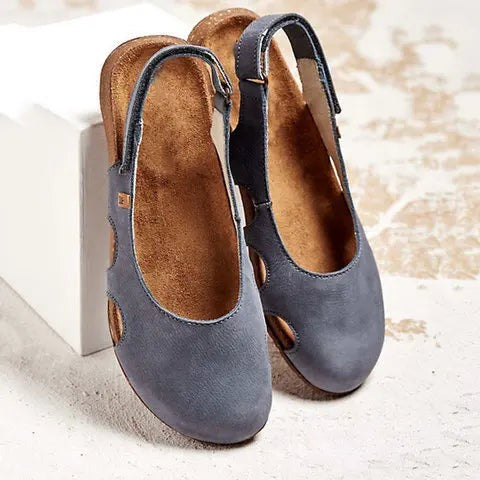 Closed Toe Slingback Sandals - Blue