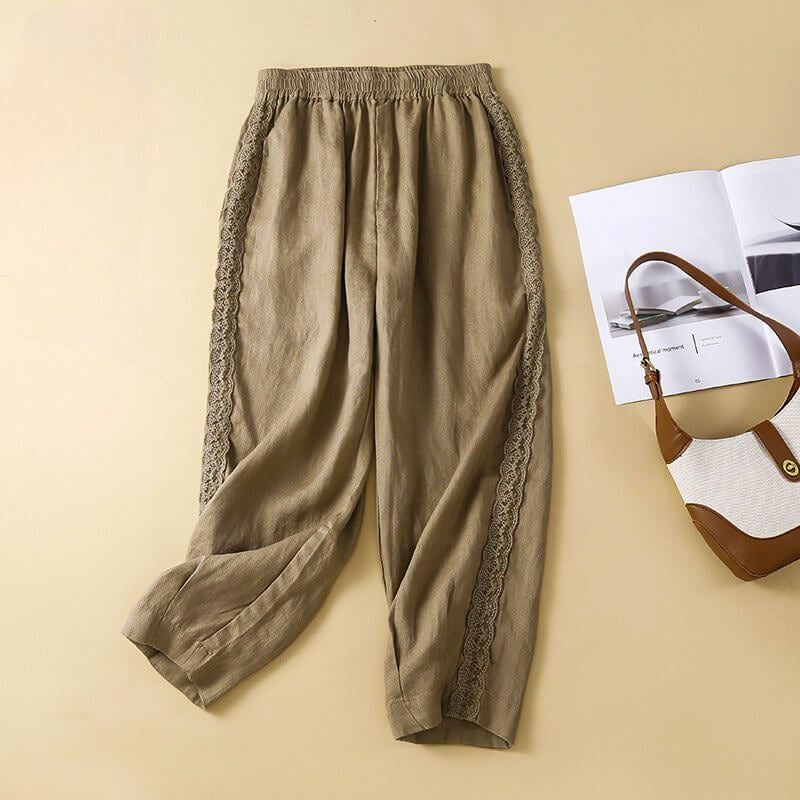 Cropped Tapered Pants - Gray
