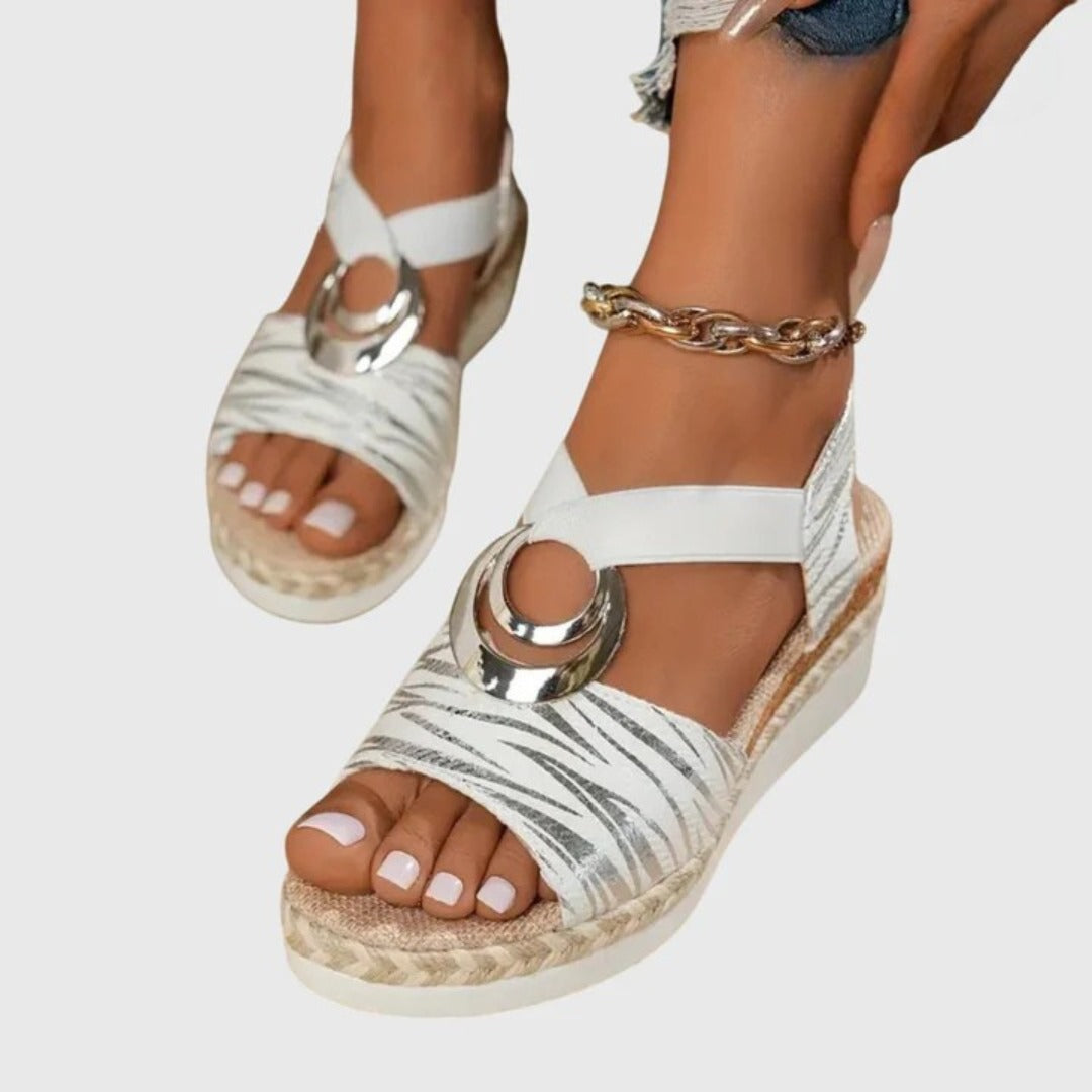 Espadrille Wedge Sandals - White