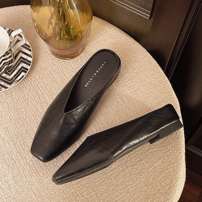 Flat Mules - Black