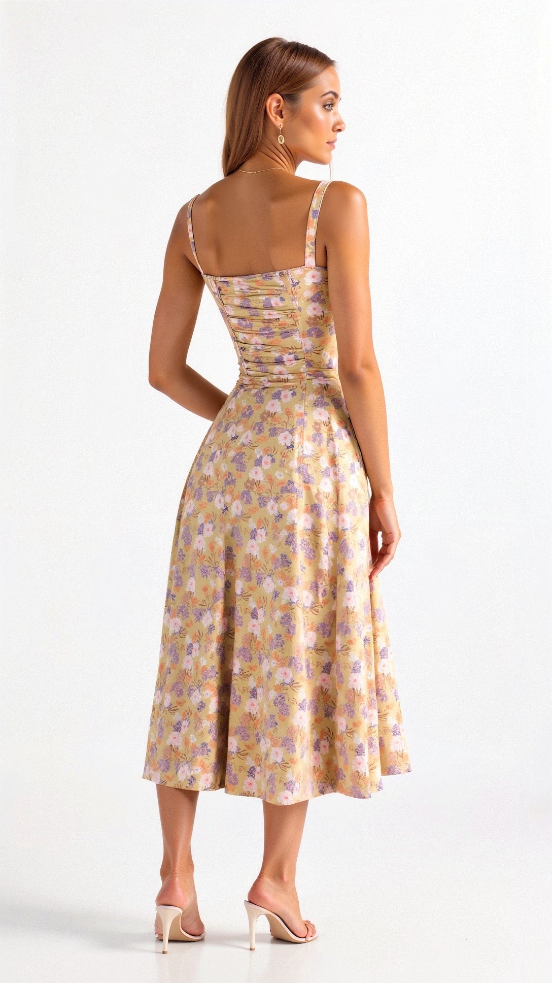 Floral Corset Midi Dress