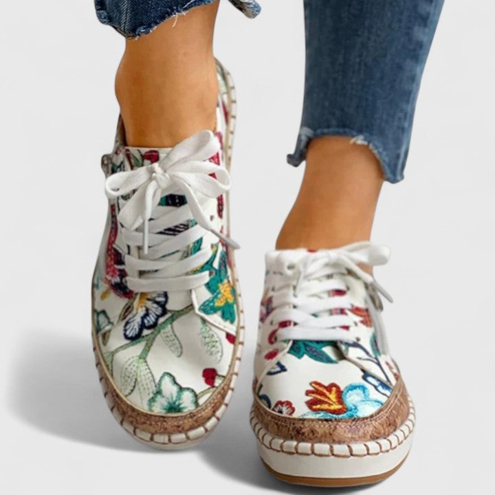 Floral Platform Sneakers