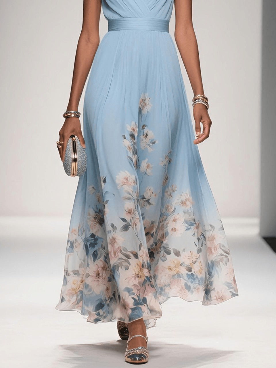Floral Wedding Guest Maxi Dress