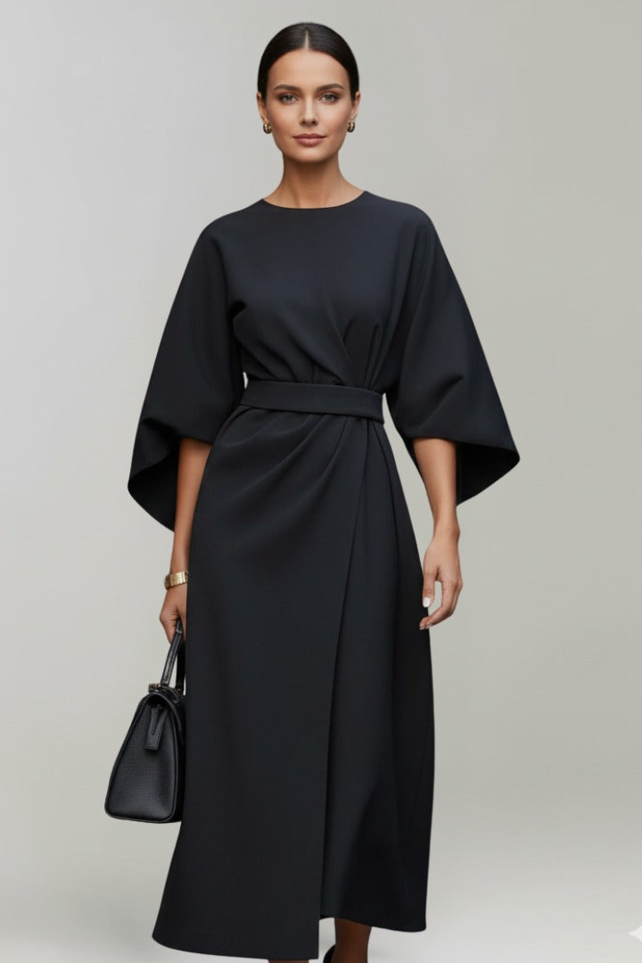 Formal Midi Dress - Black