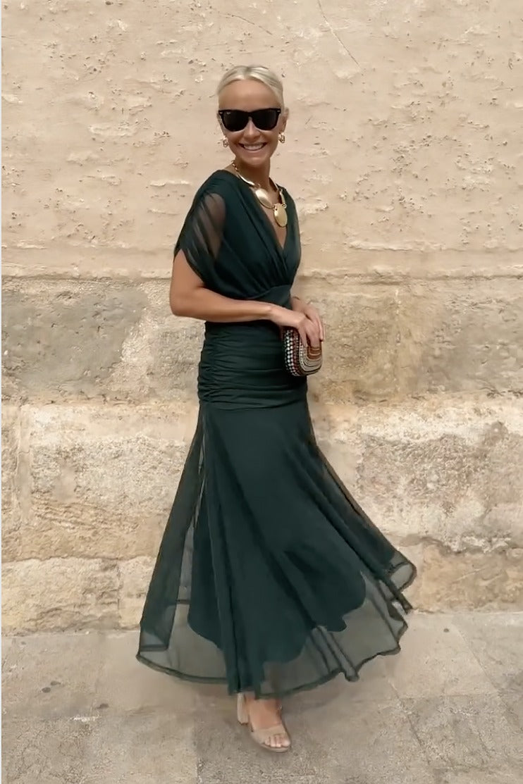 Formal Off Shoulder Midi Dress