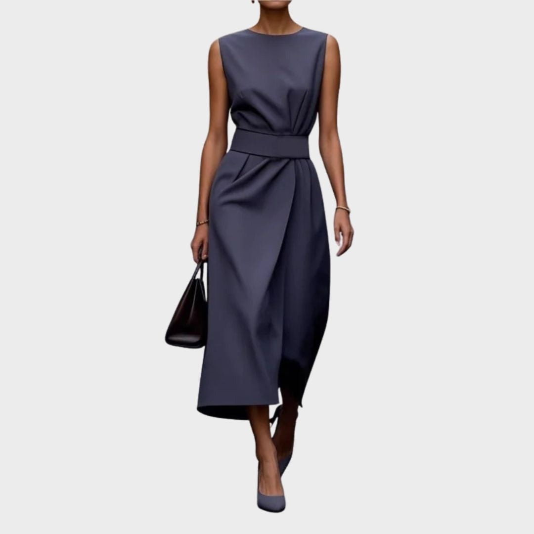 Formal Ruched Midi Dress