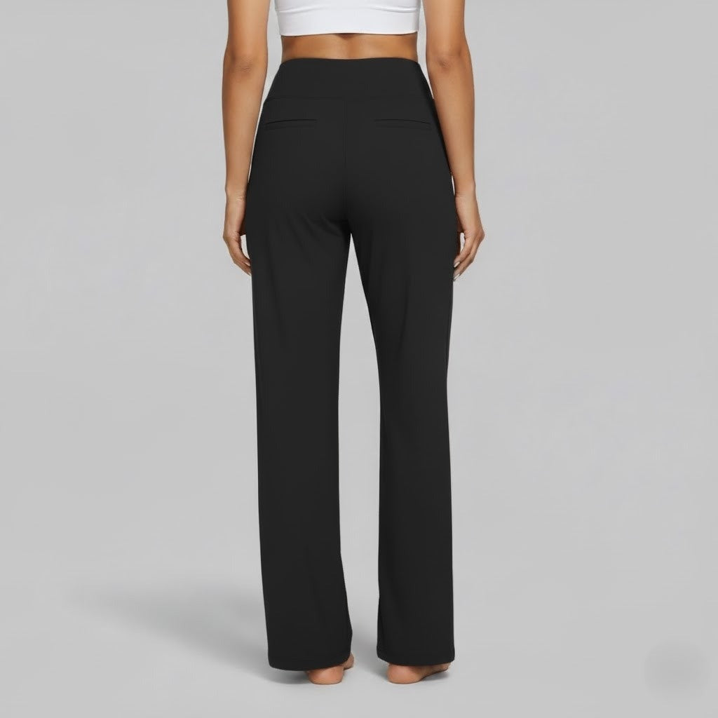 High Waisted Wide Leg Pants - Black