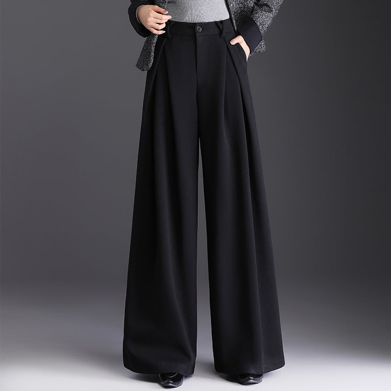 High Waisted Wide Leg Pants - Black