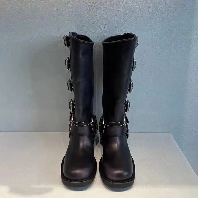 Knee High Riding Boots - Black