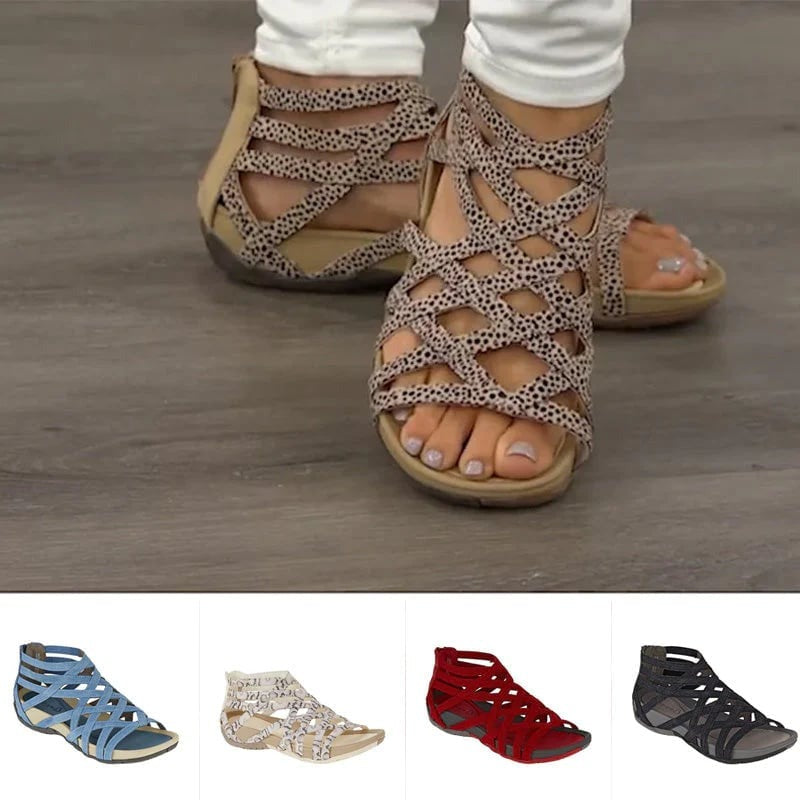 Leopard Print Gladiator Sandals