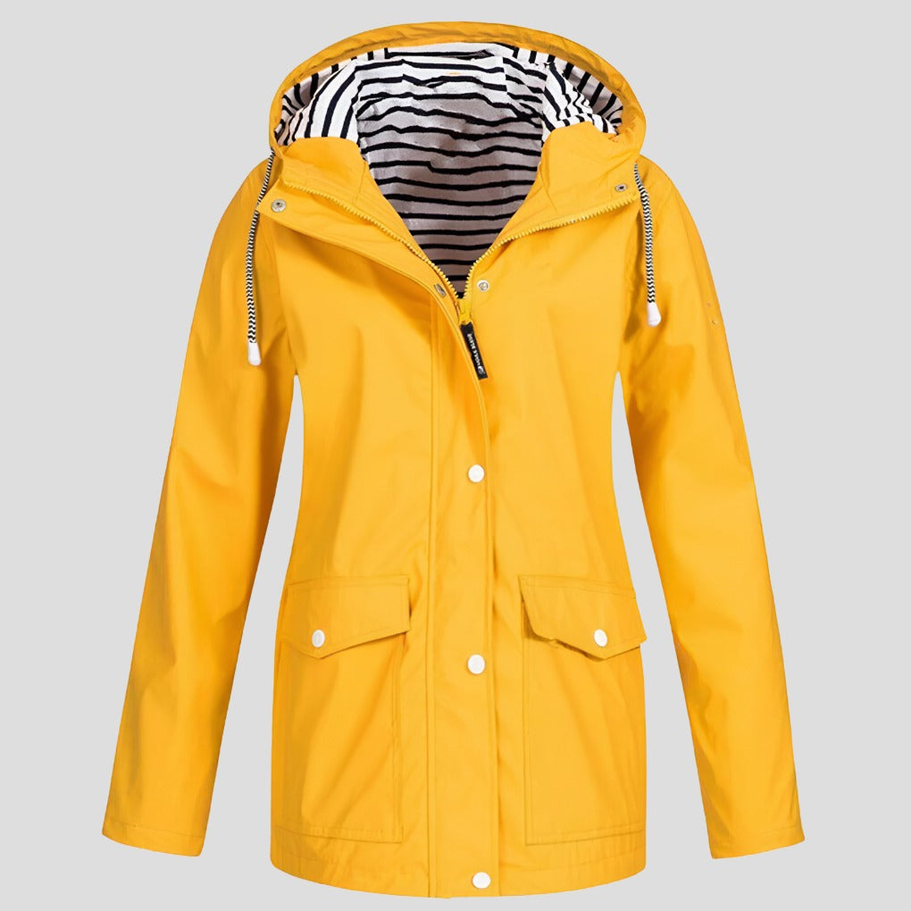Lightweight Waterproof Rain Jacket - Yellow