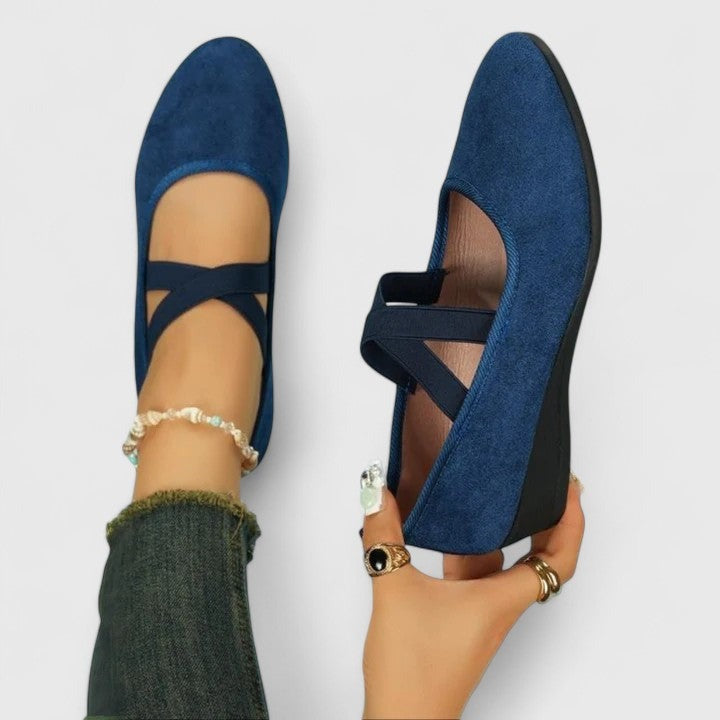 Mary Jane Ballet Flats - Blue