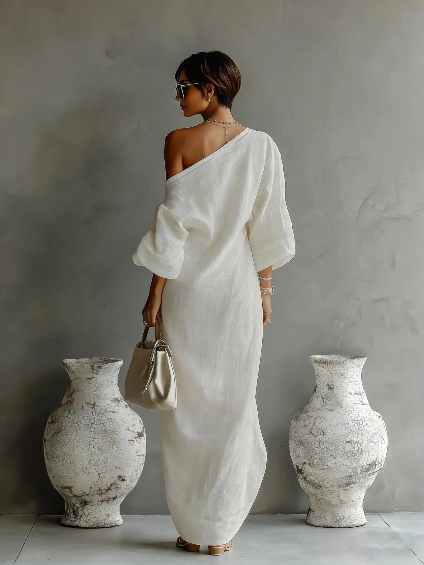 One Shoulder Maxi Dress