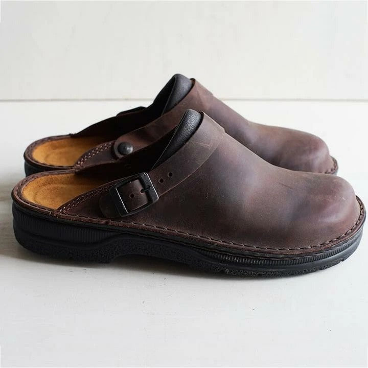 Orthopedic Clog Shoes - Dark Brown