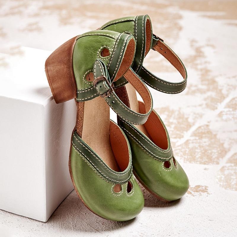 Orthopedic Flat Sandals - Green