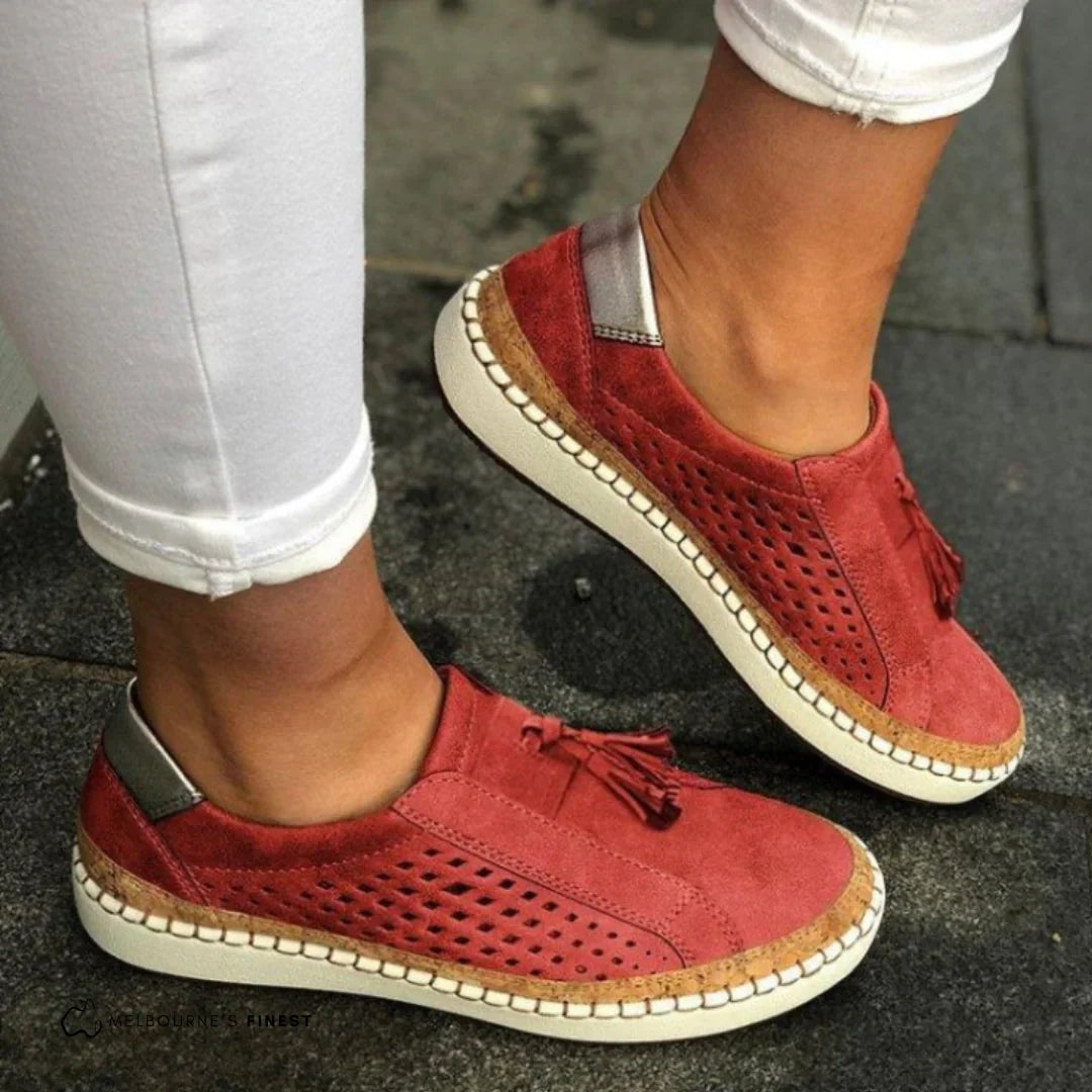 Orthopedic Loafer Sneakers - Red