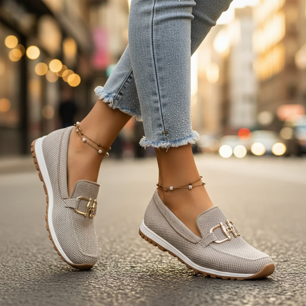 Orthopedic Platform Loafers - Beige