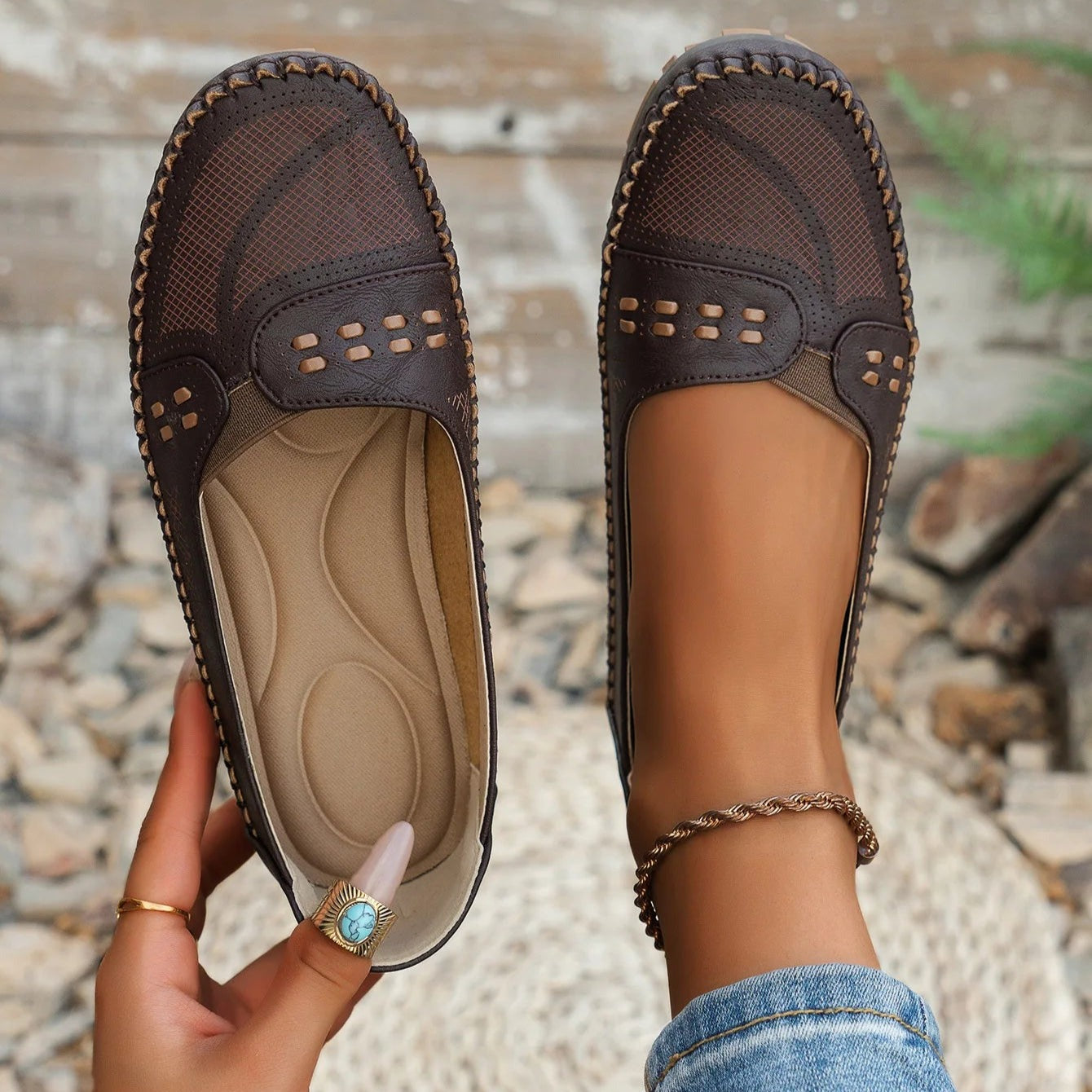 Orthopedic Walking Shoes - Espresso