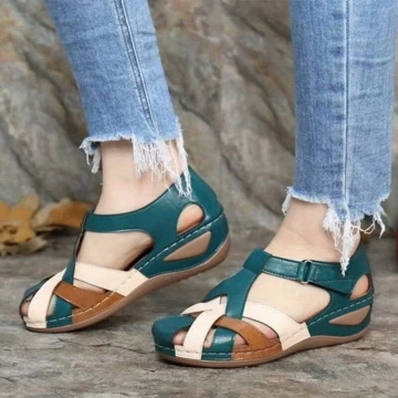 Orthopedic Wedge Sandals - Green