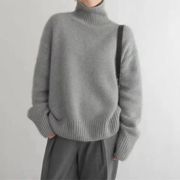 Oversized Knit Turtleneck Sweater