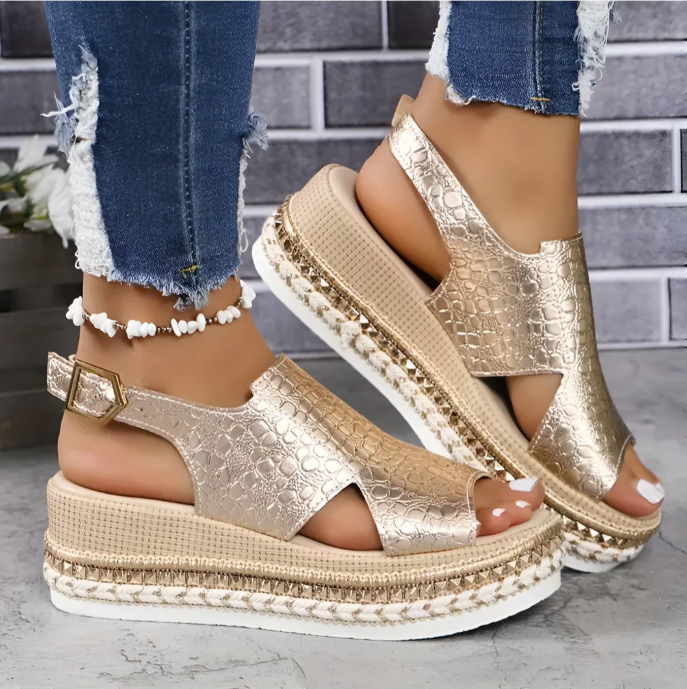 Platform Espadrille Wedge Sandals