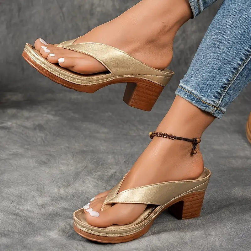 Platform Wedge Thong Sandals
