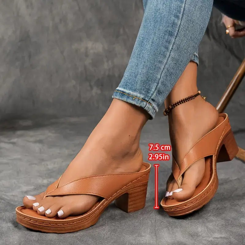 Platform Wedge Thong Sandals