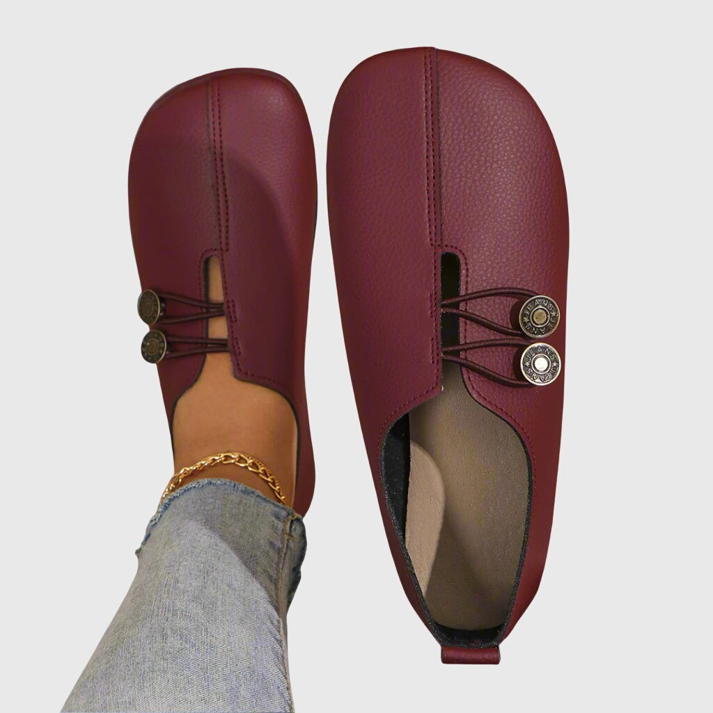 Soft Comfort Flat Mules - Red