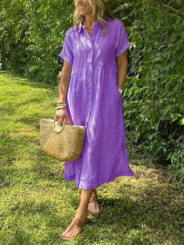 Striped Shirt - Purple