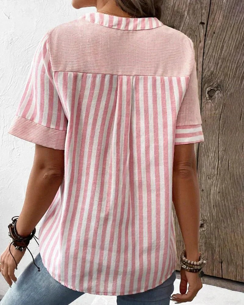 Striped Short Sleeve Top