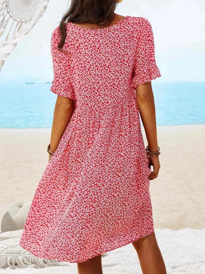 Summer Floral Midi Dress