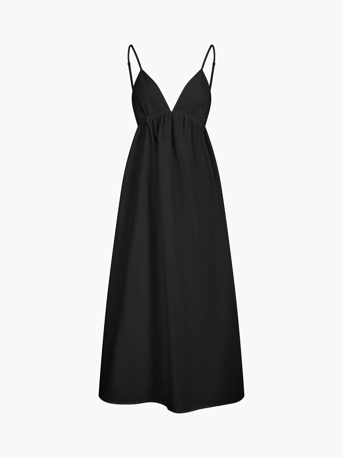 Vacation Sleeveless Maxi Dress - Black