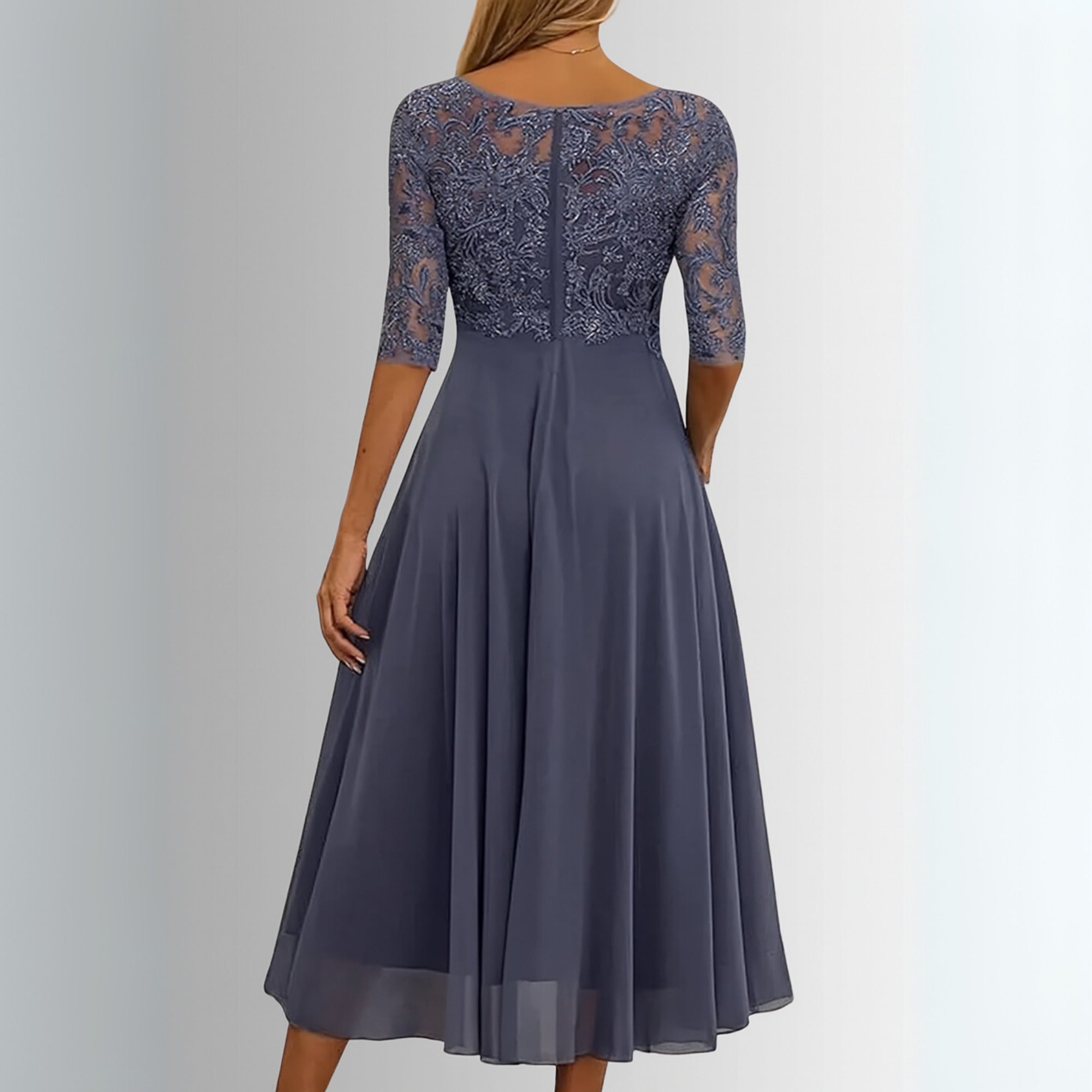 Wedding Guest Lace Midi Dress