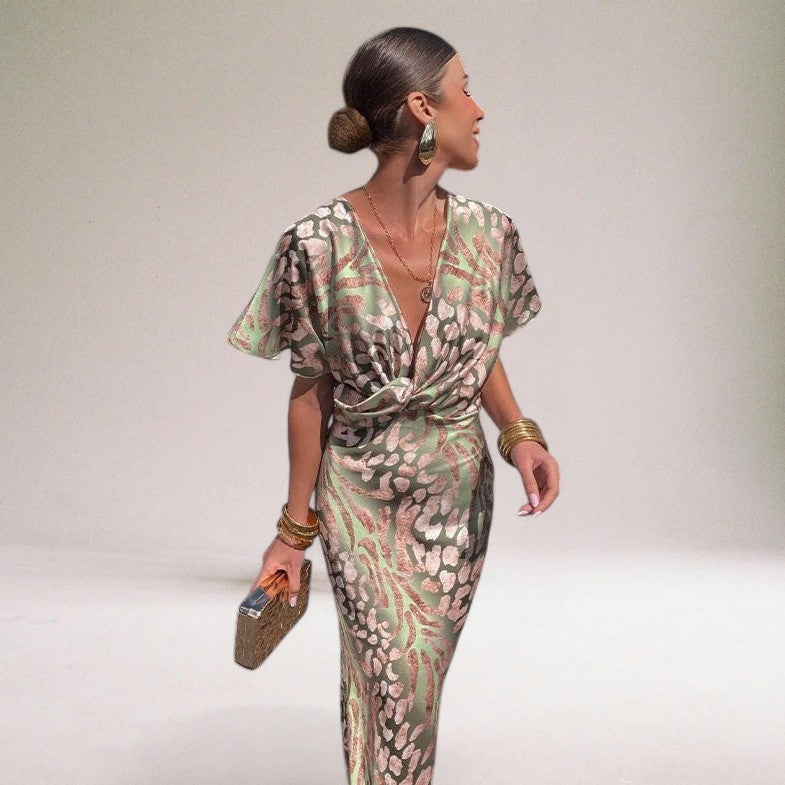 Wedding Guest Wrap Maxi Dress
