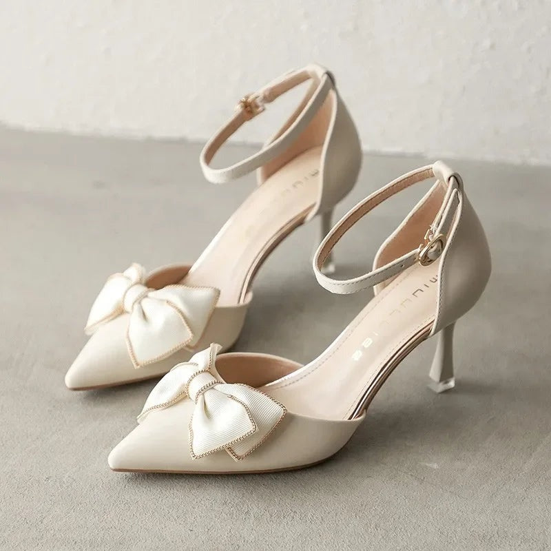 Wedding Stiletto Heels - Cream