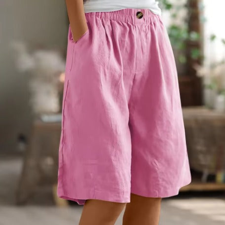 Baggy Knee Length Shorts - Pink