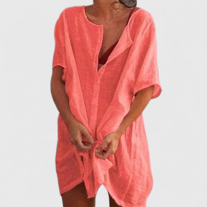 Beach Cover Up Dress - Red