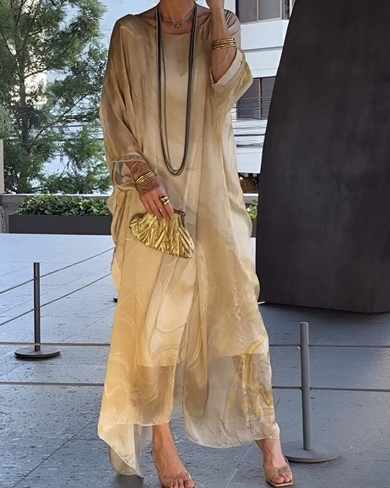 Beach Kaftan Maxi Dress - Yellow