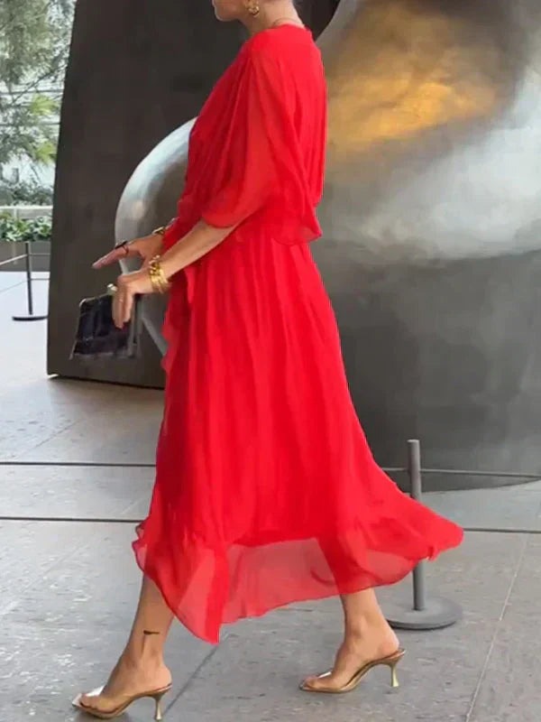 Boho Wrap Midi Dress