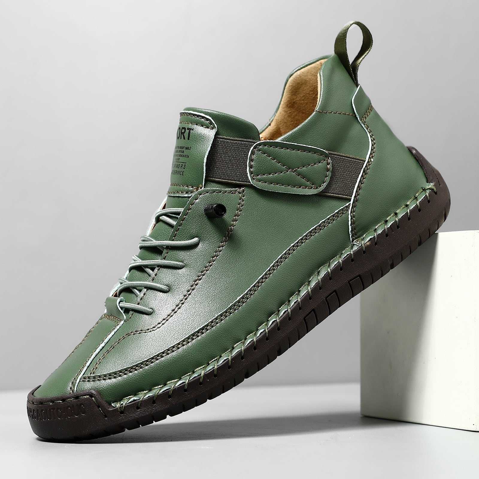 Casual Lace Up Sneakers - Green