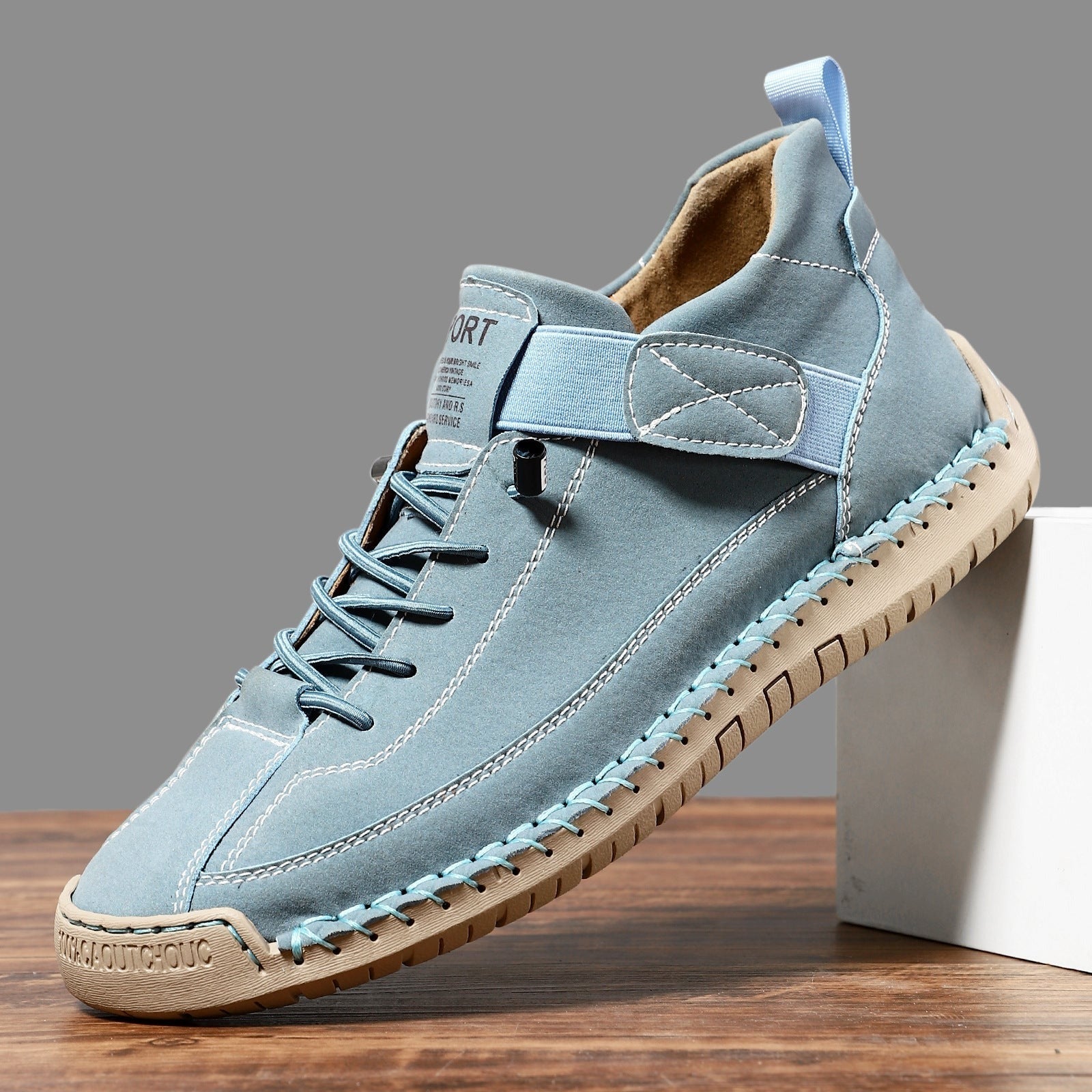 Casual Lace Up Sneakers - Sky Blue