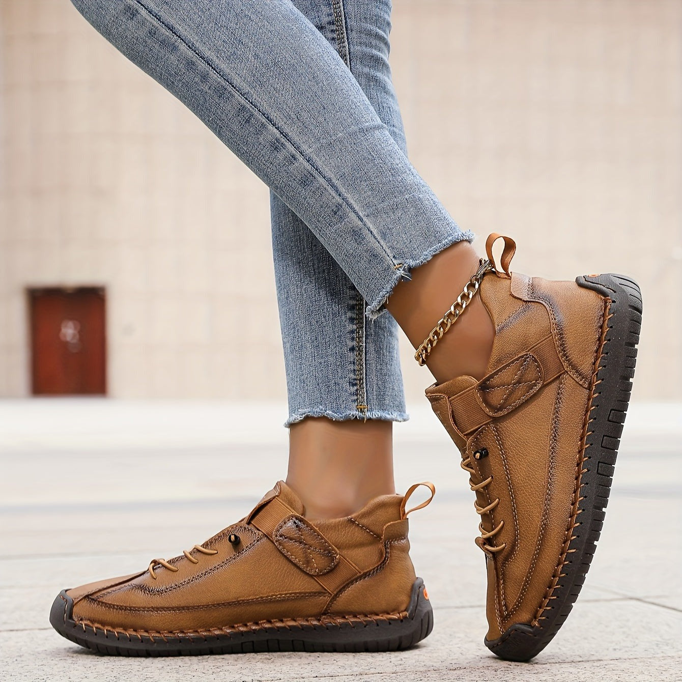 Casual Low Top Sneakers - Terra Brown