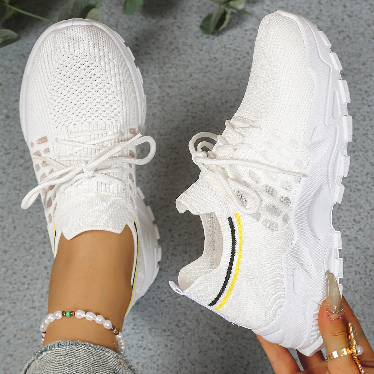 Chunky Platform Sneakers - White