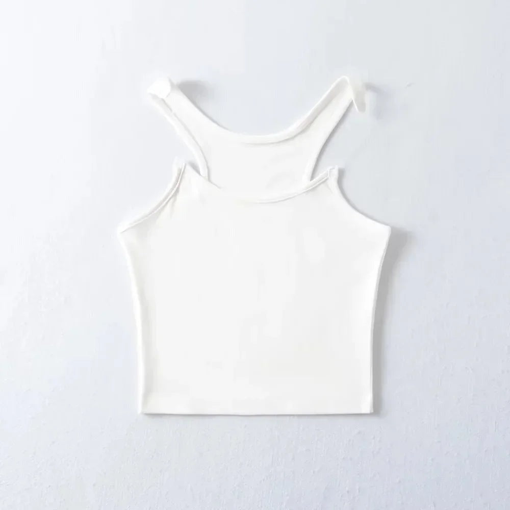 Fitted Cropped Tank Top - White (out of stock)